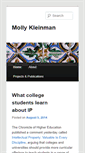 Mobile Screenshot of mollykleinman.com
