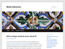 Tablet Screenshot of mollykleinman.com